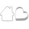 Backförmchen Haus oder Herz aus Edelstahl