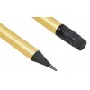 Goldener Bleistift mit Radiergummi günstig mit Logo