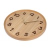 Wanduhr aus Holz mit erhabene Zahlen