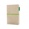 Jute-Notizbuch mit Seiten aus Bambus