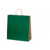 Papiertragetasche mit Bodenfalte bedruckt mit Logo