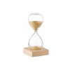 Größe Sanduhr aus Glas und Buchenholz