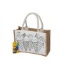 Jutetasche zum Ausmalen inklusive Wachsmalkreide