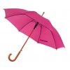 Automatik-Stockschirm mit gebogenen Holzgriff in vielen Farben
