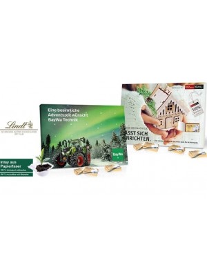 Tisch-Adventskalender mit Logo bedruckt