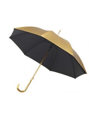 Werbeschirm in der Farbe gold preiswert bedruckt