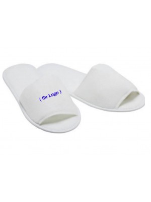 Frotteeschuhe preiswert mit Logo bedruckt