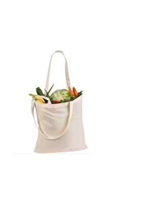 Naturfarbene Baumwolltaschen mit lange Henkel