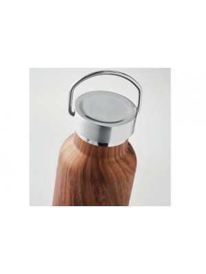 Edelstahl-Flasche mit Holzoptik, 500 ml