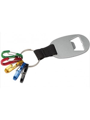 Schlüsselanhänger mit Öffner und Mini-Karabiner