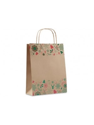 Geschenktüte aus Papier mit Weihnachtsmotiv