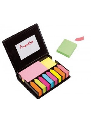 Kombiset mit Haftnotizen, Box aus Kunstleder