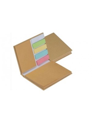 Haftnotizen naturfarben mit bunte Haftmarker