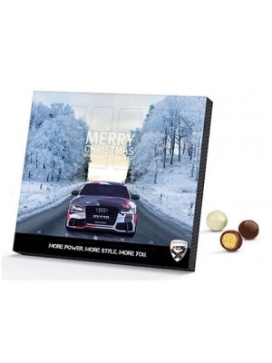 Kleiner Werbe-Adventskalender mit Logo bedruckt