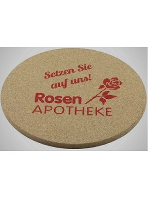 Topfuntersetzer aus Kork mit Logo bedruckt