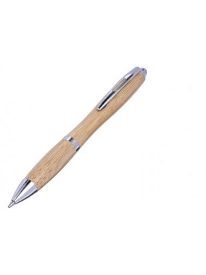 Druck-Kugelschreiber aus Bambus mit 1-farbiger Bedruckung 