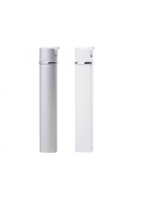 TOM® Elektronisches Metall-Feuerzeug in silber oder weiß-matt