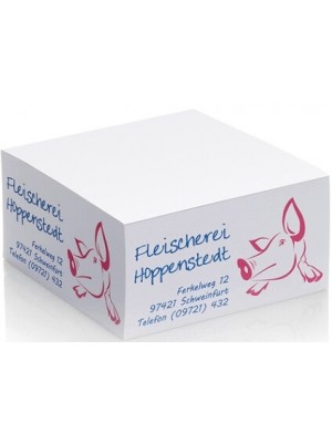 Mini-Zettelblock preiswert mit Logo bedruckt