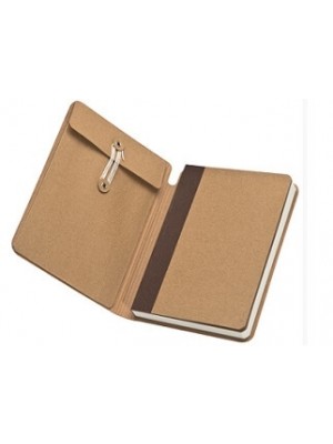 Notizbuch mit Extrafach. Umschlag naturfarben