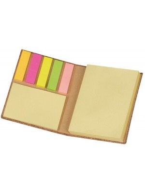 Notizbuch mit Notizpapier und Haftmarker