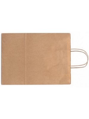 Tasche aus Kraftpapier mit Bodenfalte und gedrehte Kordel