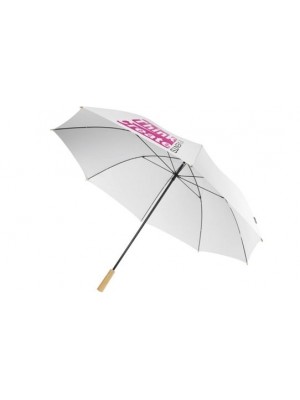 Großer Schirm mit Holzgriff aus recyceltem Polyester
