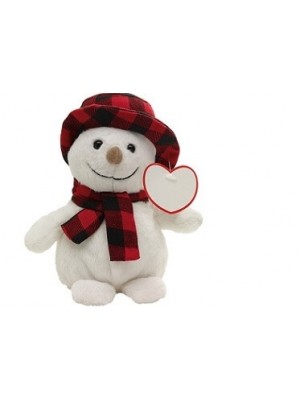 Lustiger Schneemann als Teddybär