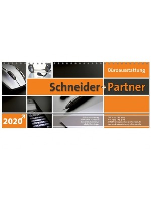 Wertiger Tisch-Querkalender mit 1 Woche auf 1 Seite