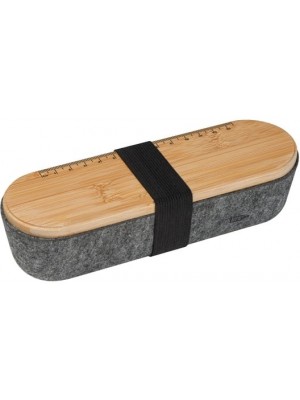 Schreibtischset aus Filz mit Bambusdeckel