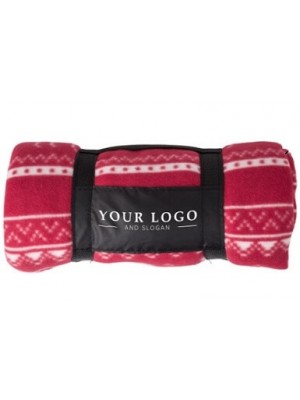 Fleecedecke mit schönem Weihnachtsmotiv als Werbegeschenk