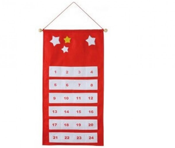 preiswerter Adventskalender aus Filz