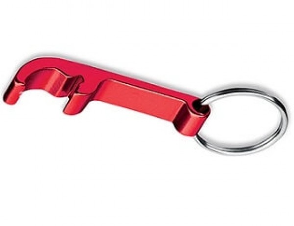 Flaschenöffner mit Schlüsselring aus Aluminium
