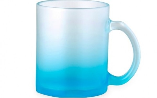 Werbeartikel Glastasse mit Farbverlauf