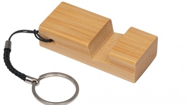 Bambus-Handyhalter als Schlüsselanhänger