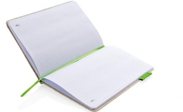 Jute Notizbuch als Werbeartikel
