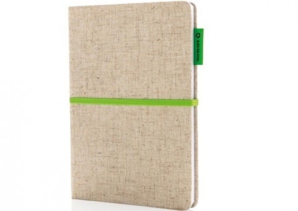 Jute-Notizbuch mit Seiten aus Bambus