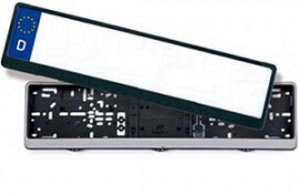 Kennzeichenhalter silberner oder schwarzer Rahmen