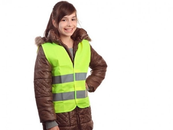 Kinder-Warnweste mit Logo als Werbemittel