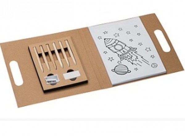 Werbeartikel Malbuch mit Buntstifte bedruckt