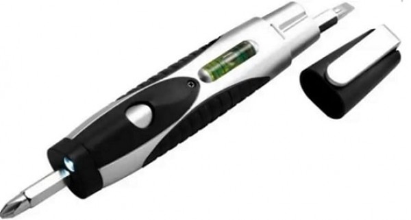 Multitool mit Lampe und Wasserwaage als Werbegeschenk