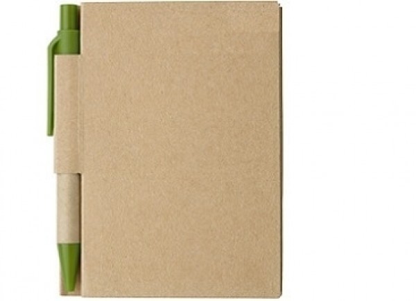 Umweltfreundliches Notizbuch mit Kugelschreiber