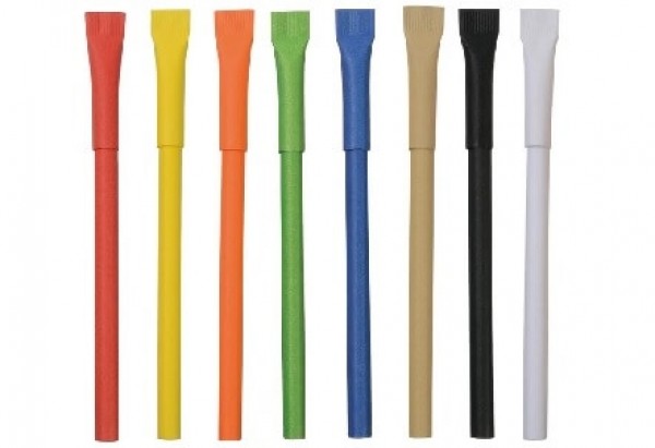 Papierkugelschreiber mit Kappe in vielen Farben