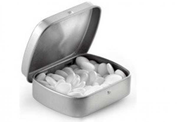 Preiswerte Bonbondose als Werbeartikel