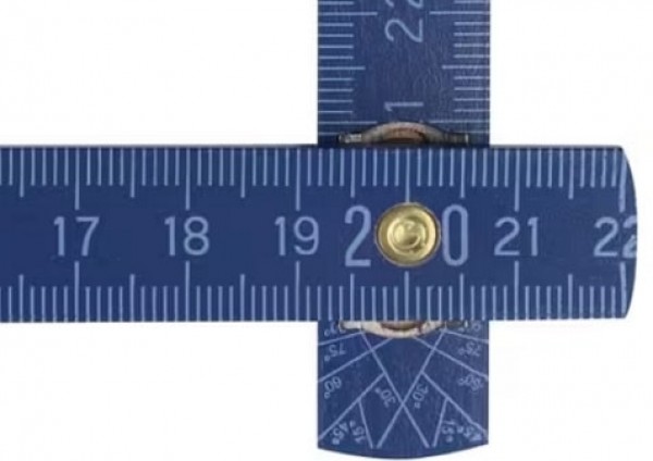 Zollstock mit Winkeleinteilung 
