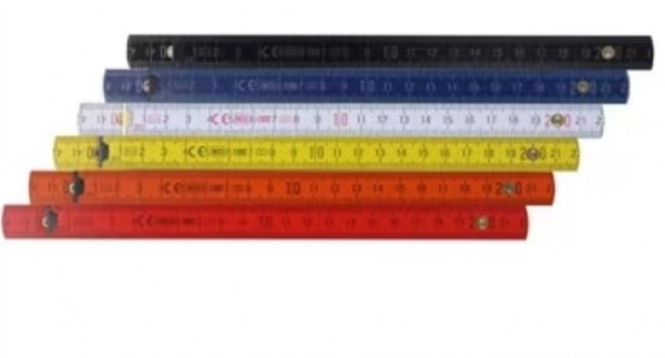 Premium Zollstock 2 Meter farbig lackiert