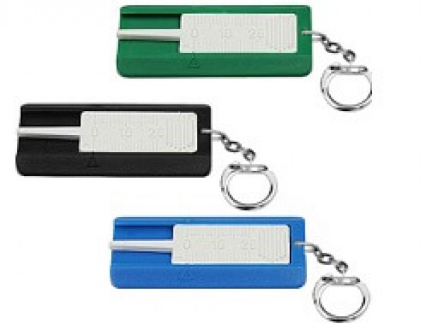 Reifenprofilprüfer als Schlüsselanhänger