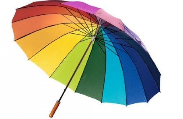 Bunter Regenschirm als Werbeartikel