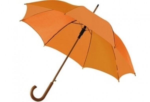 Automatik-Stockschirm mit Holzgriff inklusive Werbedruck