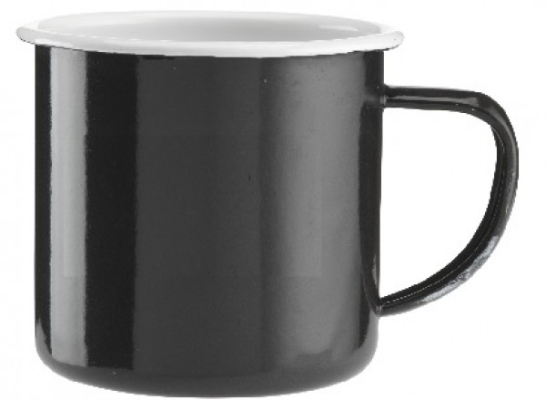 Kaffeebecher aus Emaille preiswert mit Logo bedruckt 