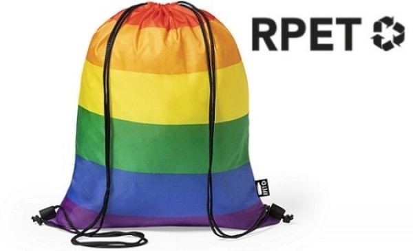 Rucksack RAINBOW aus rPET Polyester als Werbemittel